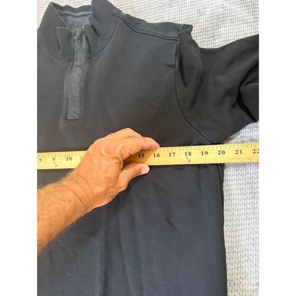 Hugo Boss Mens Black Quarter Zip Pullover Sweatshirt‎ Regular Fit Piceno 49 M